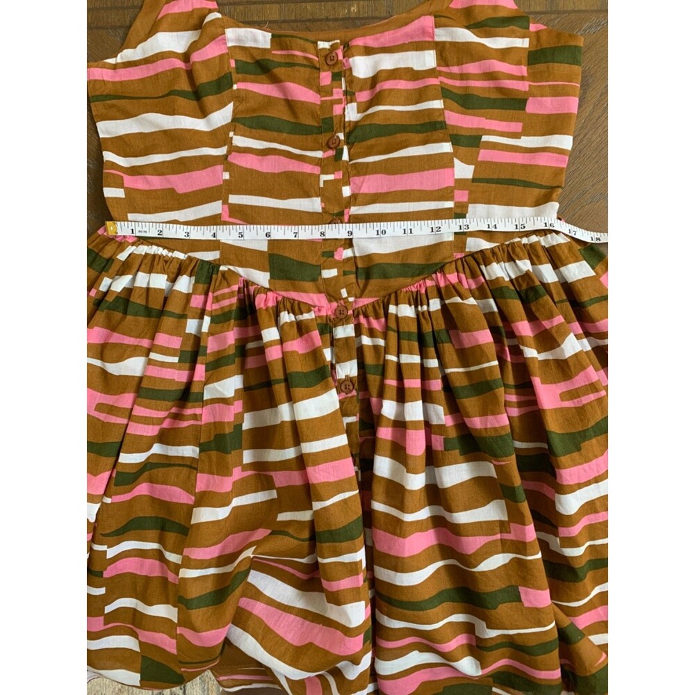 ASOS Design Voile Picnic Midi Sundress Striped Print Women's Size 6 - Picture 8 of 12